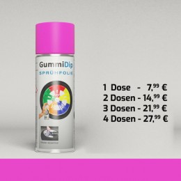 Gummi Dip Sprühfolie - Neon-Pink matt - Blaze Spray