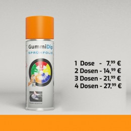 Gummi Dip Sprühfolie - Neon-Orange matt - Blaze Spray