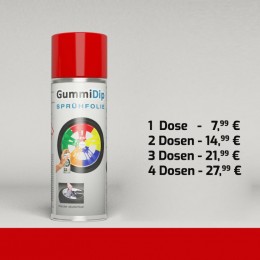 Gummi Dip Sprühfolie - Rot matt - Spray