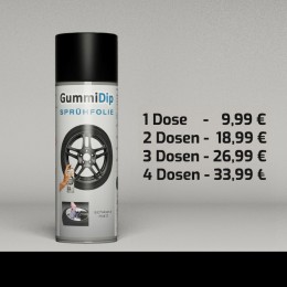 Gummi Dip Sprühfolie - schwarz matt - Spray  